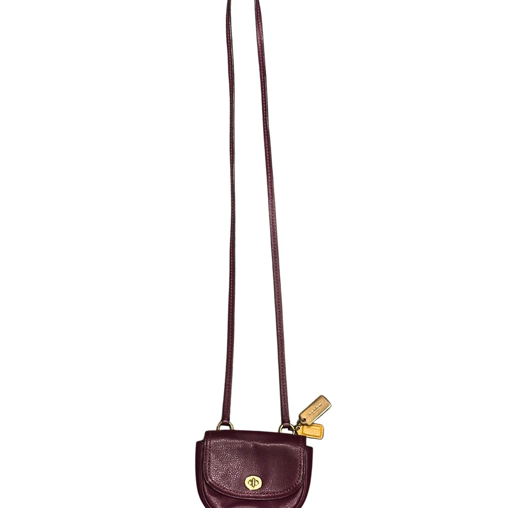Coach Oxblood Small Leather Crossbody Bag Luxery - Picture 3 of 8